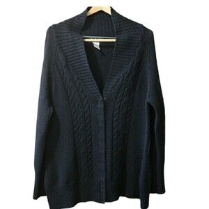 Baby Phat Vintage Y2k Cable Knit Cardigan Sweater Snap Buttons 2X